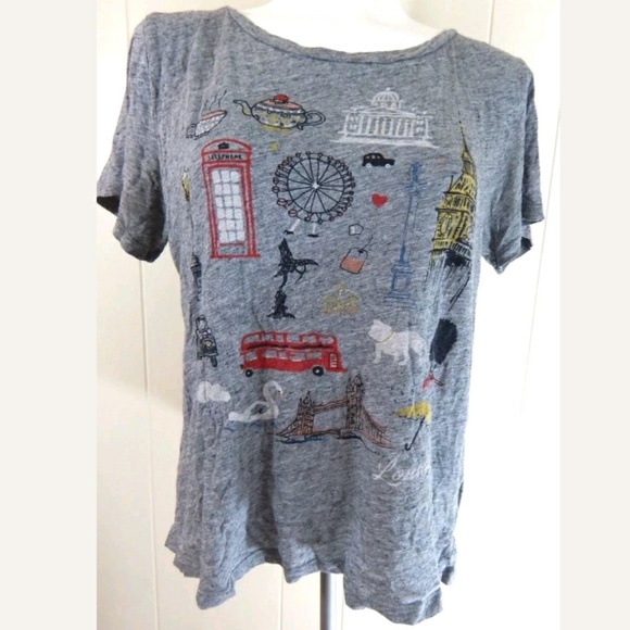 J. Crew Tops - J. Crew Destination London Graphic Tee